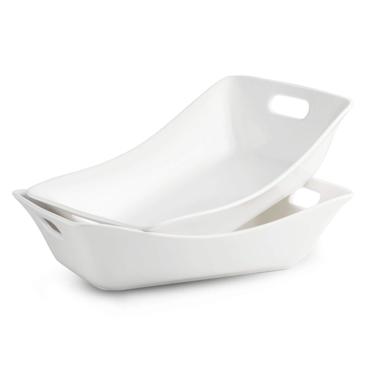 Large Oval Serving Bowl Set with Handles