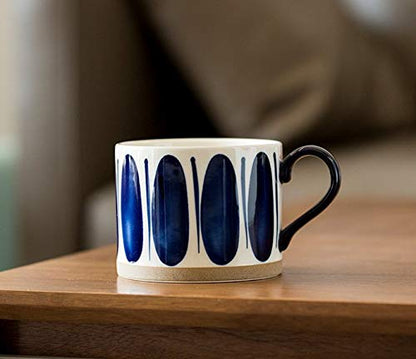 Set of 4 Ceramic Coffee Mugs with Handles
