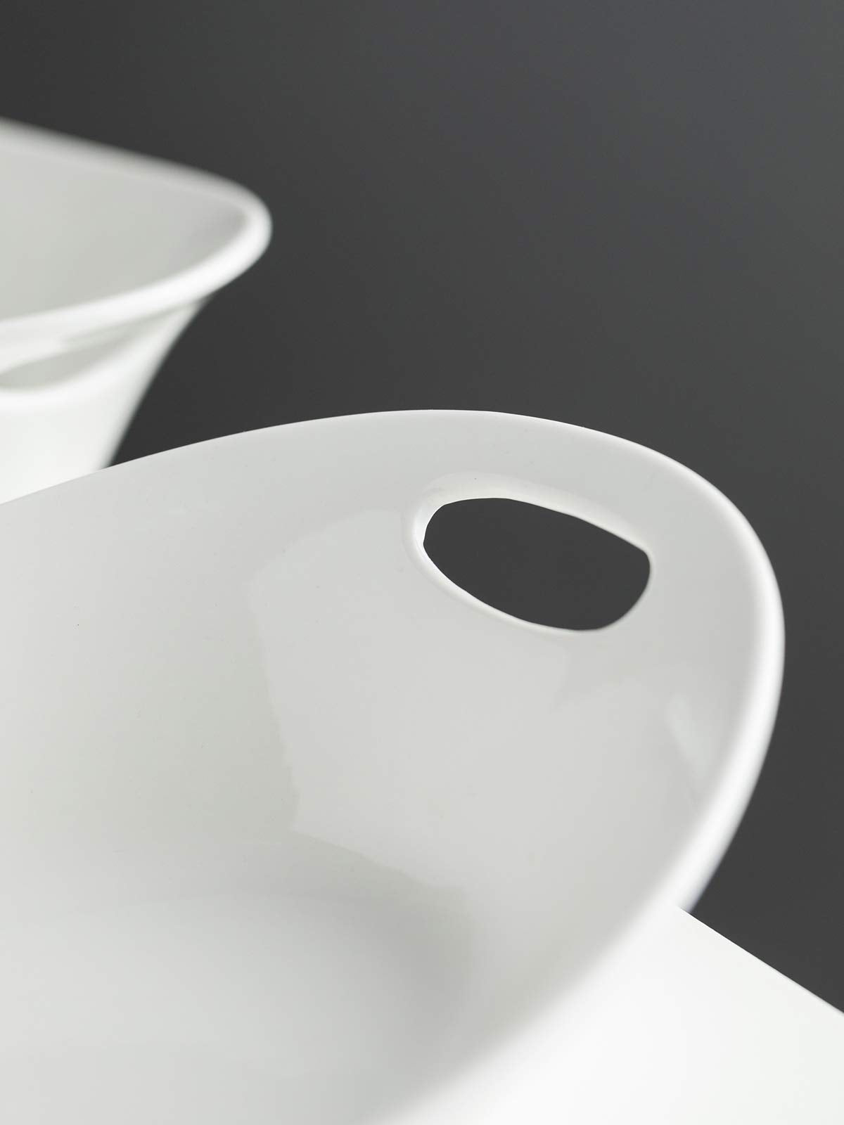 Large Oval Serving Bowl Set with Handles