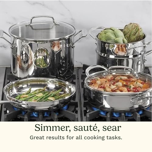 11-Piece Stainless Steel Cookware Set with Lids