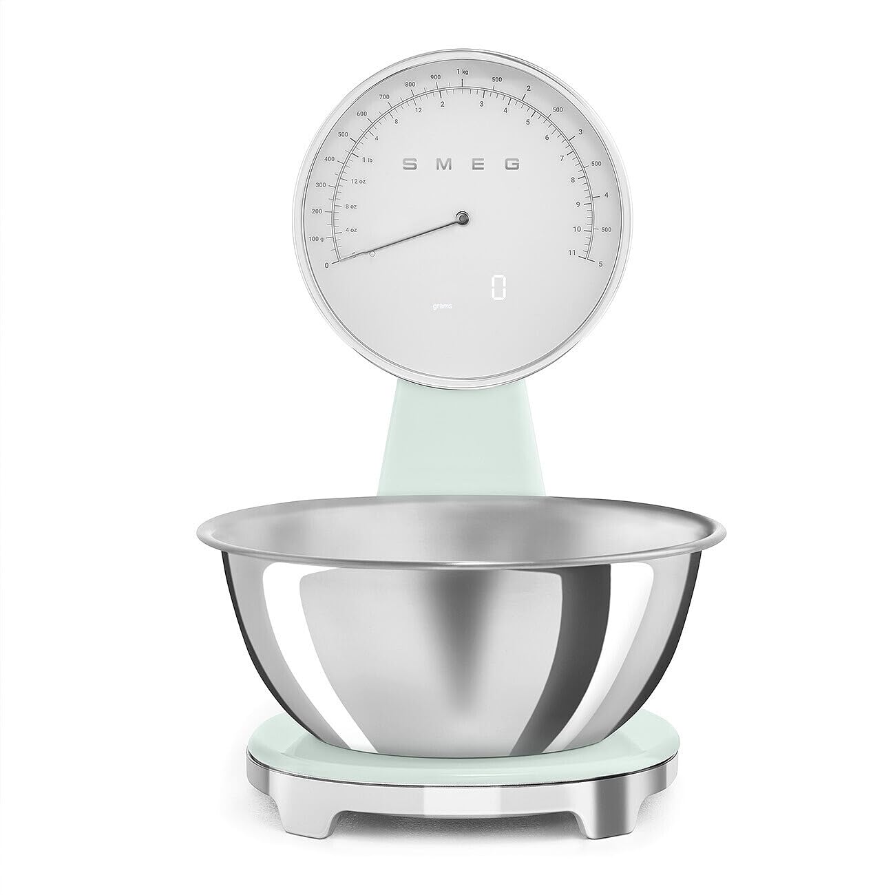 Retro Digital Kitchen Scale with Stainless Steel Bowl
