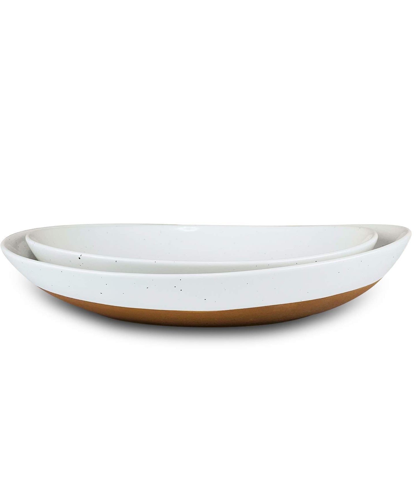 Ceramic Large Serving Bowls Set of 2 Platters