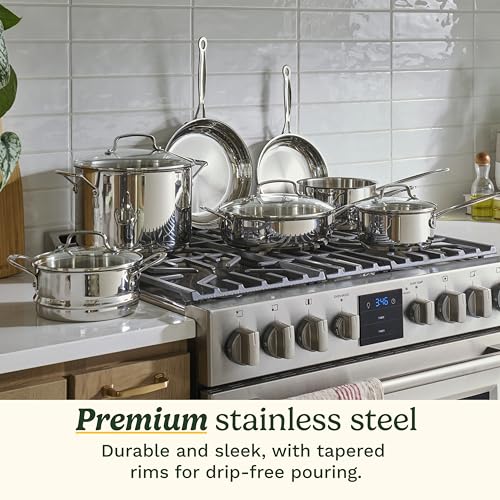 11-Piece Stainless Steel Cookware Set with Lids
