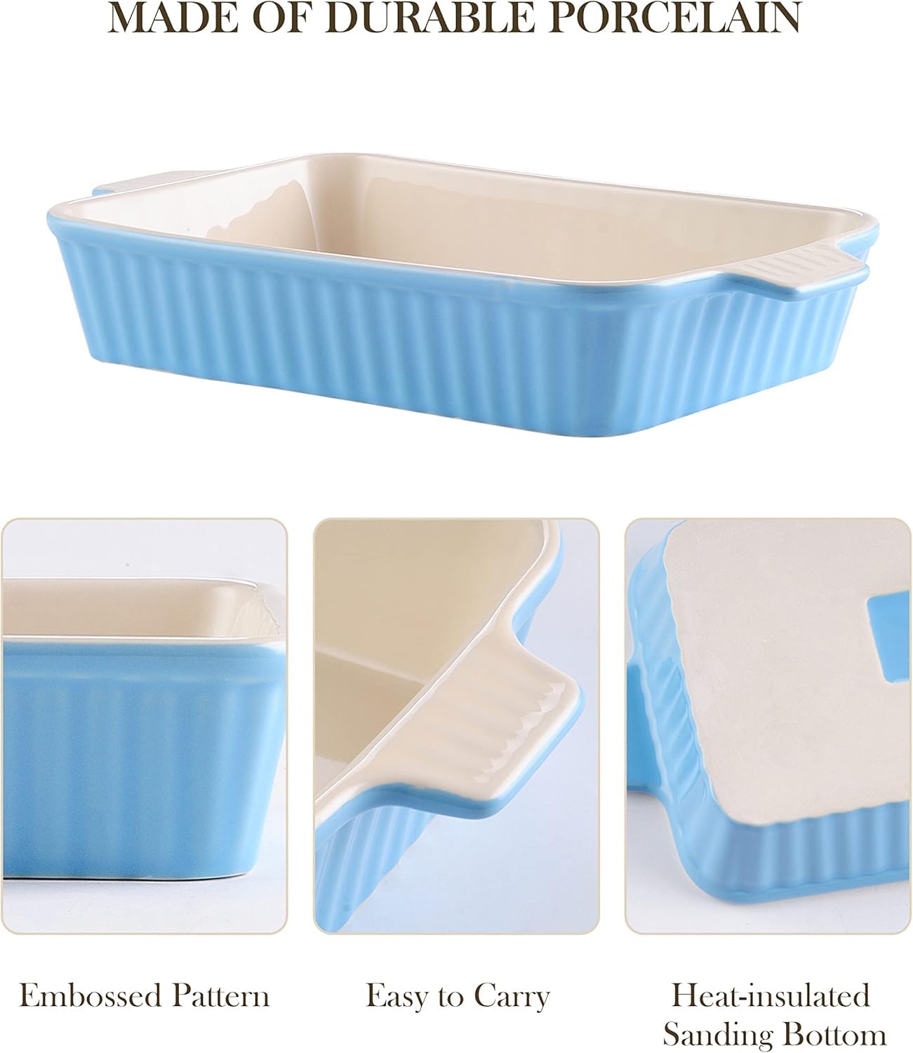 Porcelain Casserole Baking Dish Set of 4