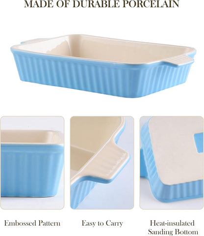 Porcelain Casserole Baking Dish Set of 4