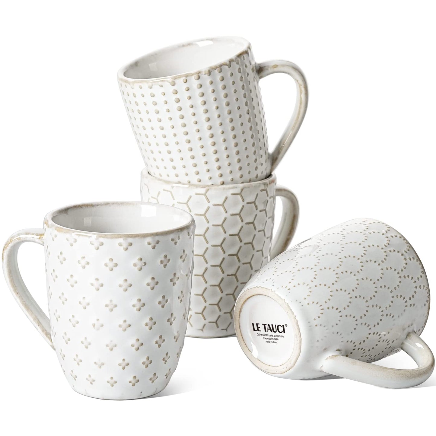 Ceramic Coffee Mug Set of 4 with Handles