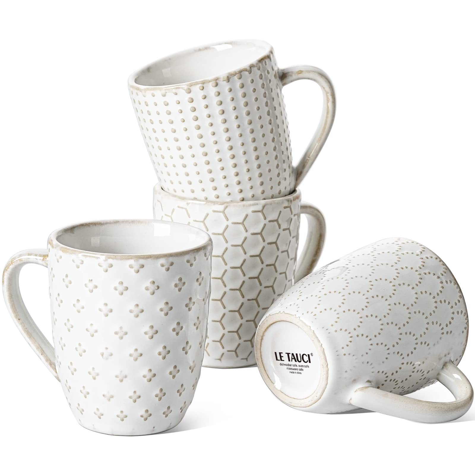 Ceramic Coffee Mug Set of 4 with Handles