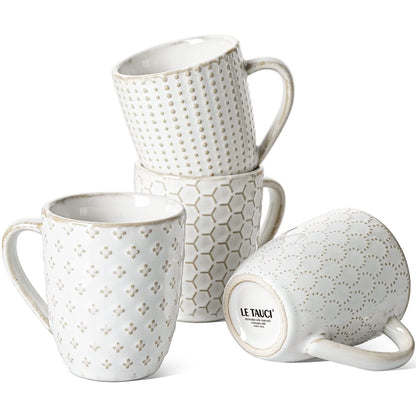 Ceramic Coffee Mug Set of 4 with Handles