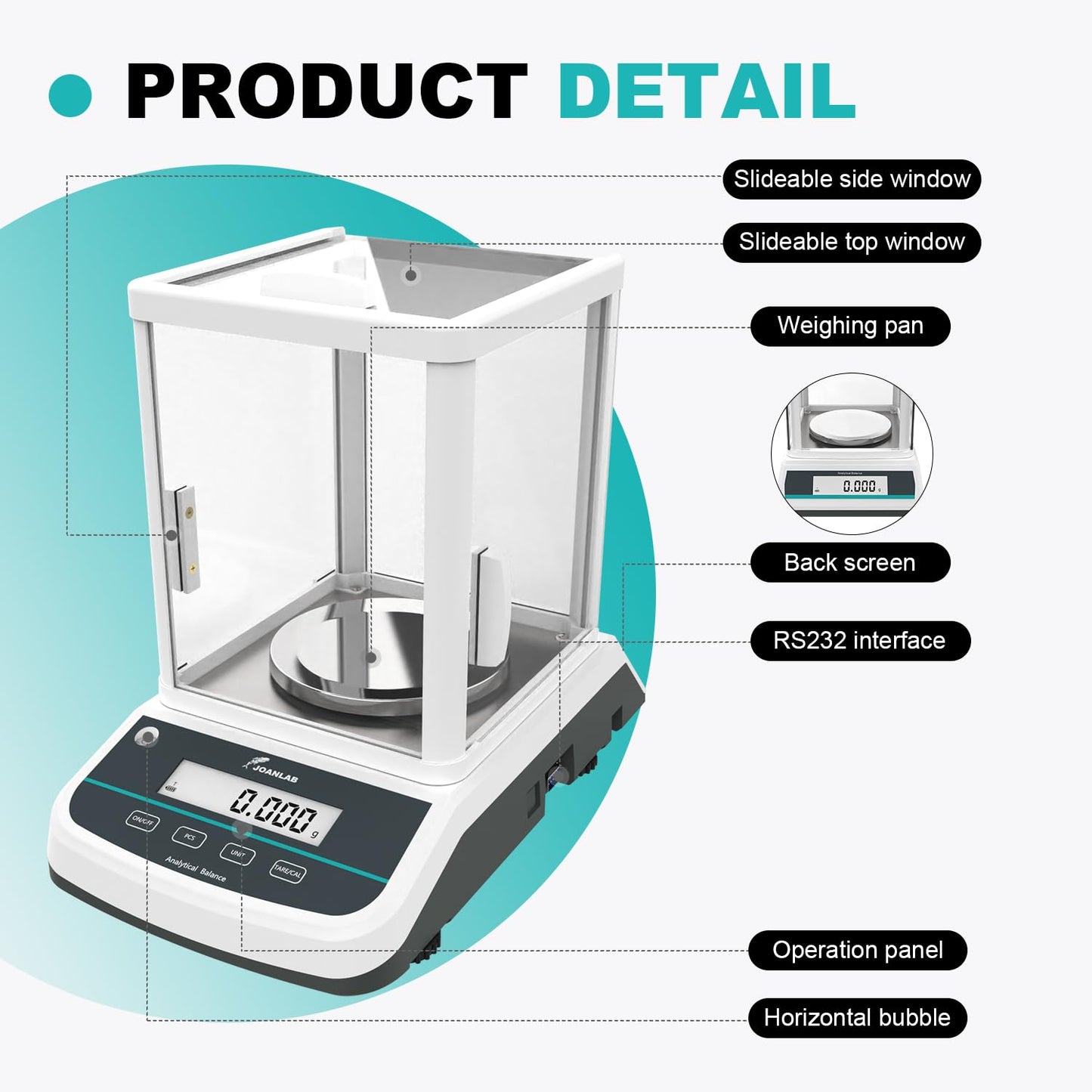 High Precision 1mg Digital Analytical Balance Scale