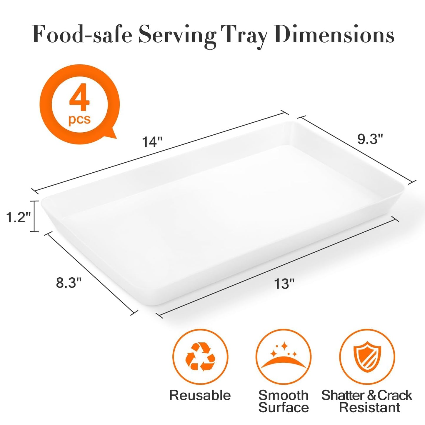 Serving Tray Platter for Snacks and Desserts
