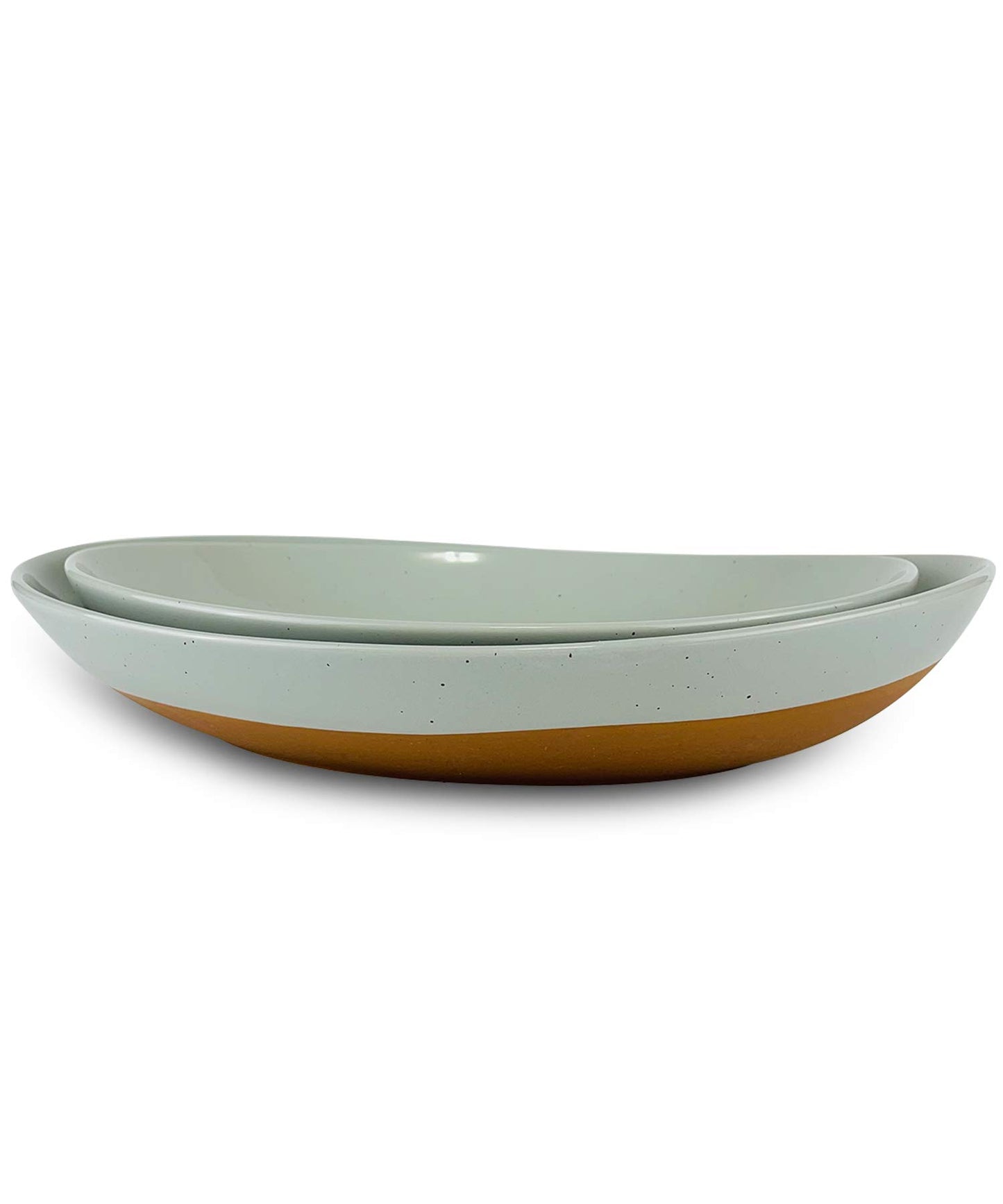 Ceramic Large Serving Bowls Set of 2 Platters