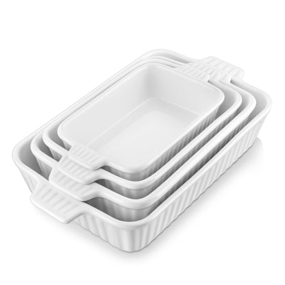 Porcelain Casserole Baking Dish Set of 4