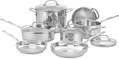 11-Piece Stainless Steel Cookware Set with Lids