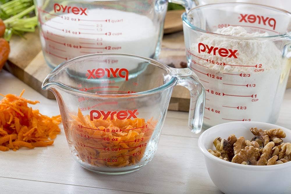 3-Piece Glass Measuring Cups Set for Cooking