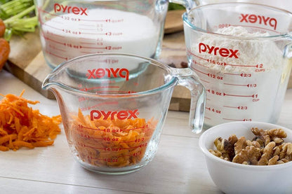 3-Piece Glass Measuring Cups Set for Cooking