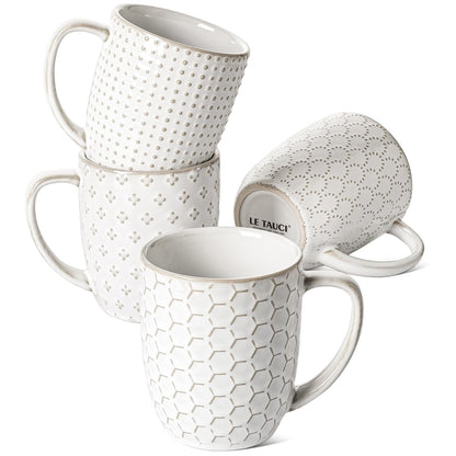 Ceramic Coffee Mug Set of 4 with Handles