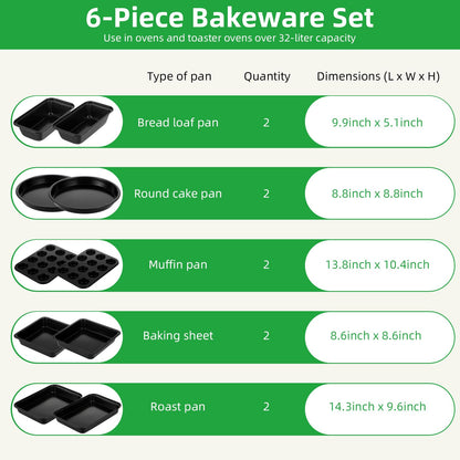 11-Piece Nonstick Carbon Steel Bakeware Set
