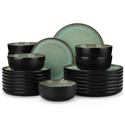 Ceramic Stoneware Plates and Bowls Dinnerware Set