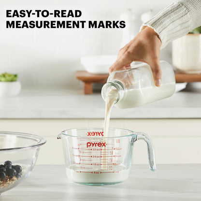 3-Piece Glass Measuring Cups Set for Cooking