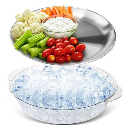 Chilled Serving Tray with Compartments for Parties