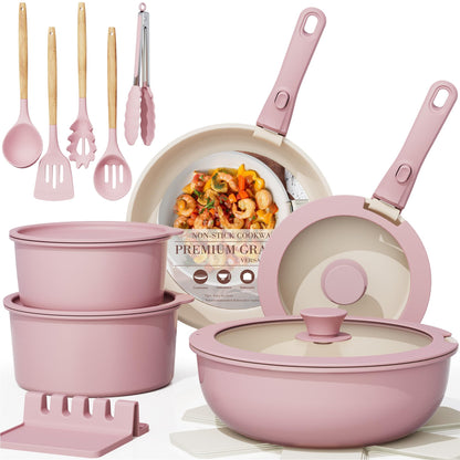 21-Piece Ceramic Non Stick Cookware Set