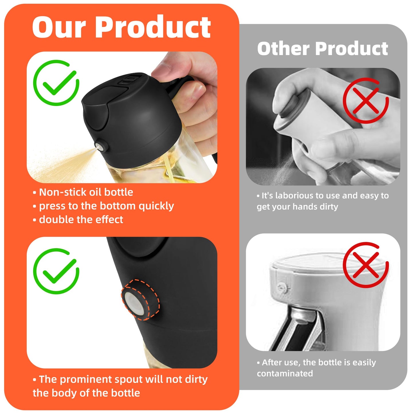 Glass Olive Oil Sprayer Bottle for Cooking