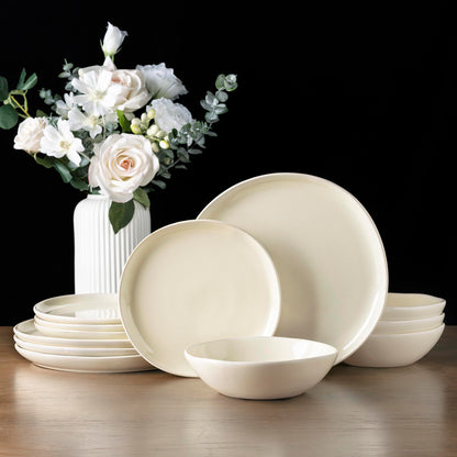 Reactive Glaze Ceramic Dinnerware Set for 4