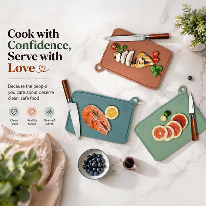 Smart Cutting Board and Knife Set with Holder