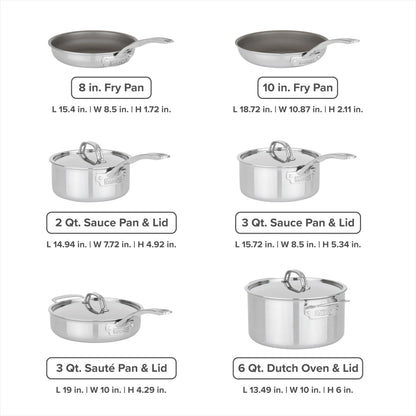 10-Piece Non Stick Cookware Set with Lids