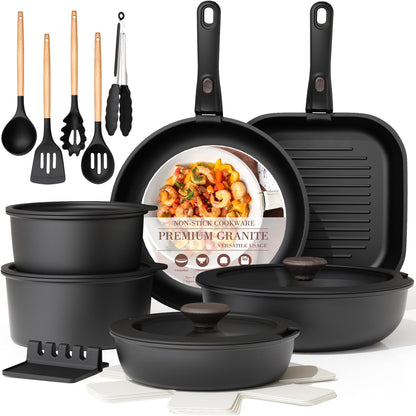 21-Piece Ceramic Non Stick Cookware Set