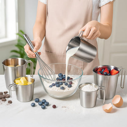 Stainless Steel Measuring Cup with Marked Scales