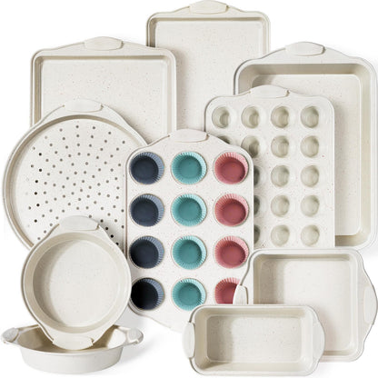 22-Piece Nonstick Bakeware Set with Handles