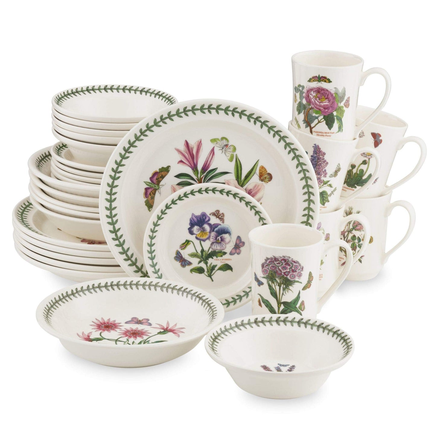 Portmeirion Botanic Garden Dinnerware Set, Set of 30