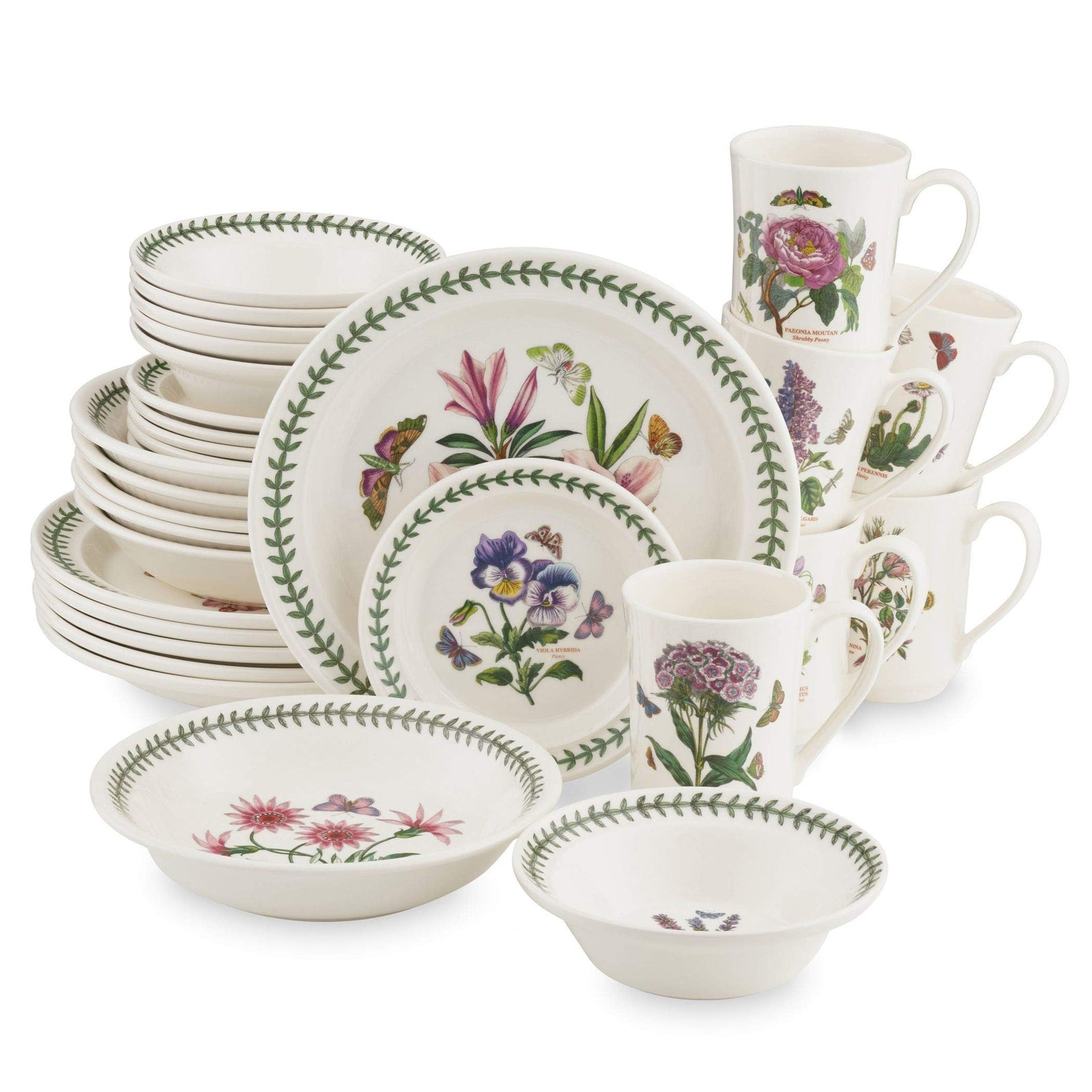 Portmeirion Botanic Garden Dinnerware Set, Set of 30