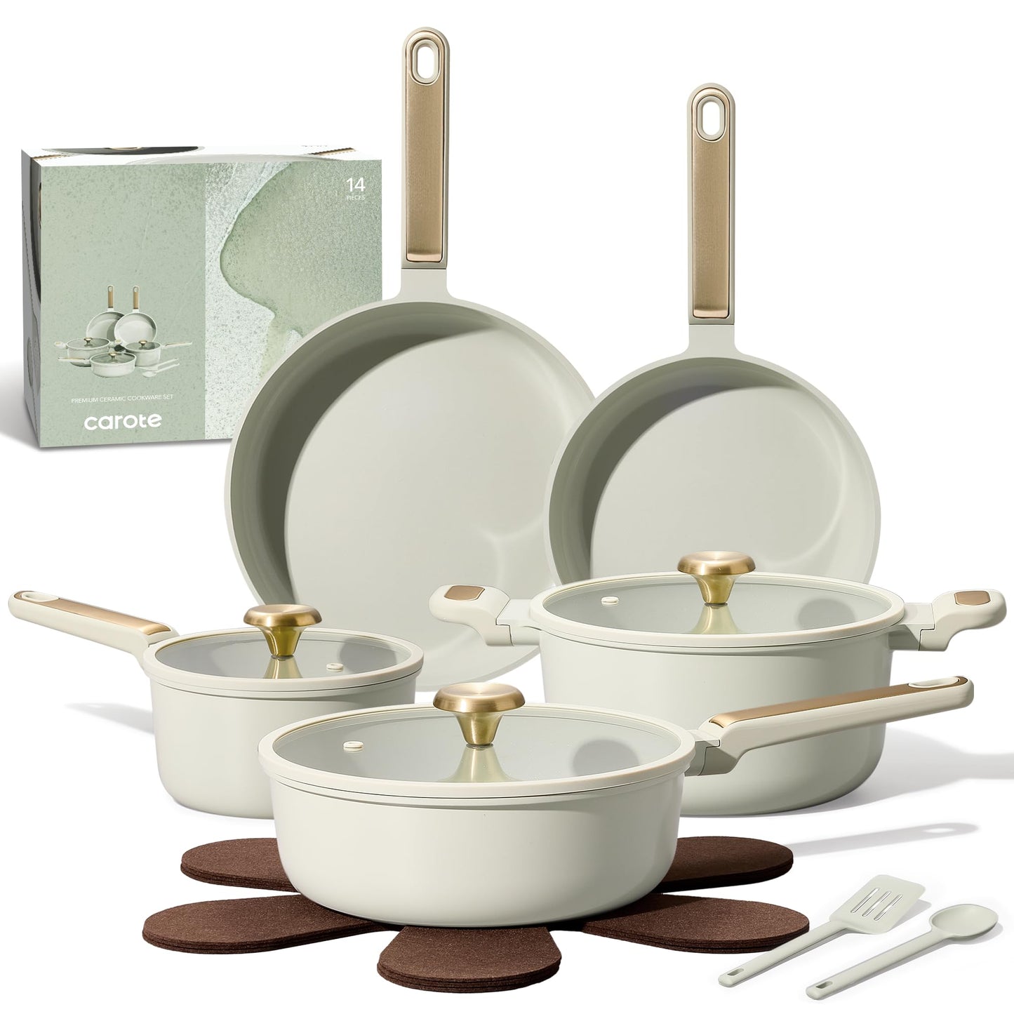 CAROTE Nonstick Pots and Pans Cookware Set Nonstick
