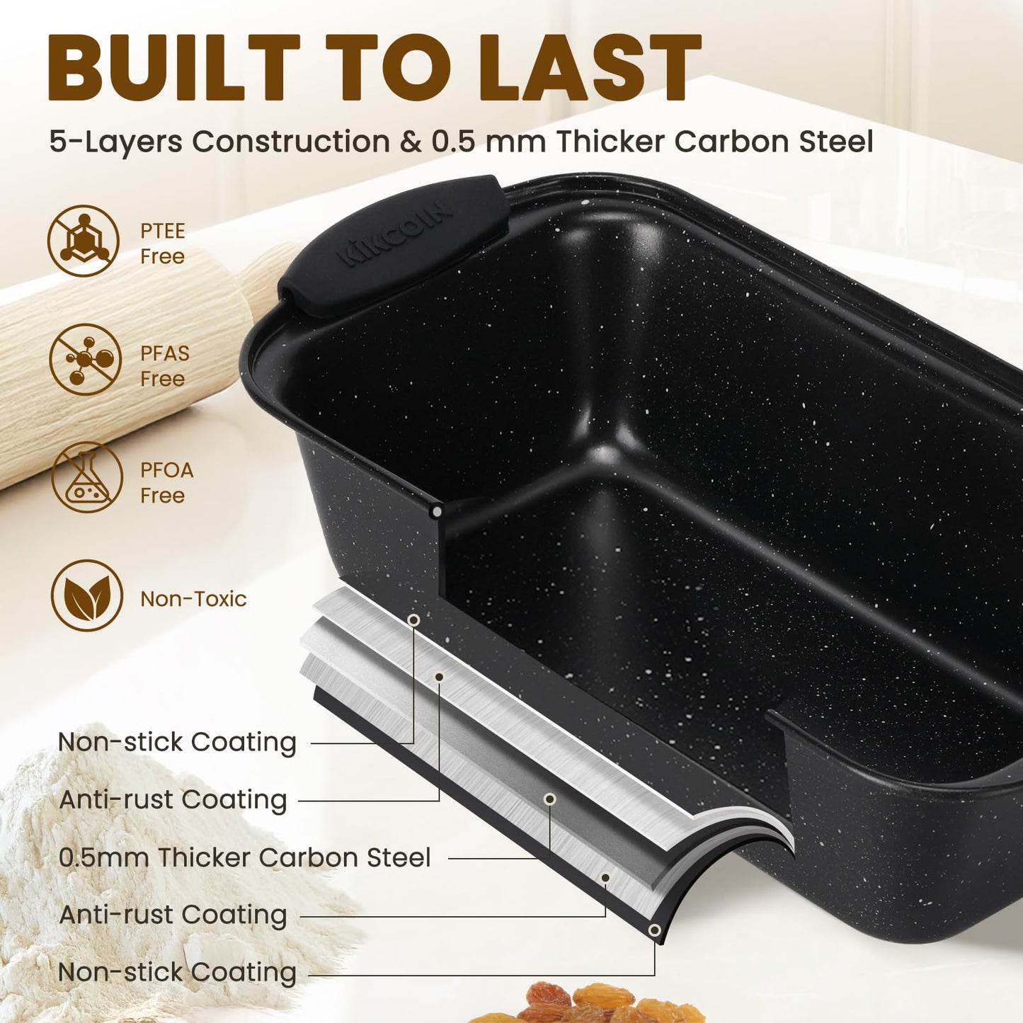 22-Piece Nonstick Bakeware Set with Handles