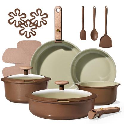 Ceramic Non Stick Cookware Set with Handles