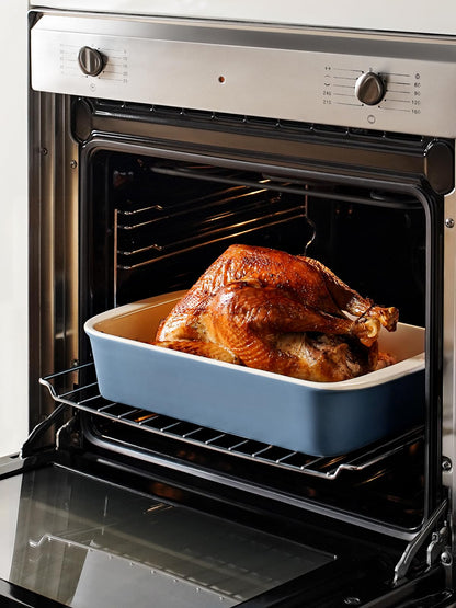 Ceramic Deep Casserole Baking Dish Set with Handles