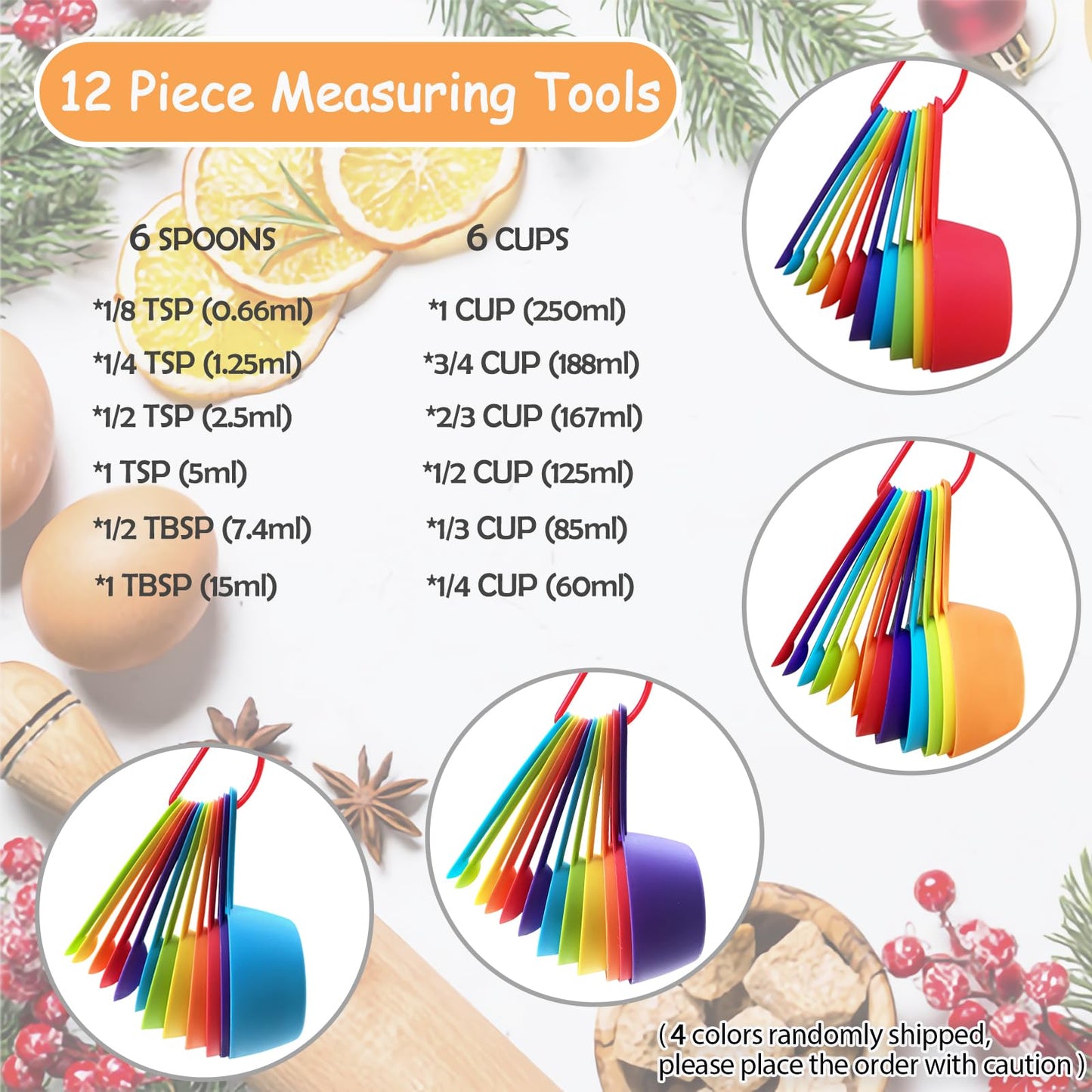 12-Piece Measuring Cups and Spoons Set