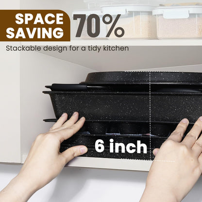 22-Piece Nonstick Bakeware Set with Handles