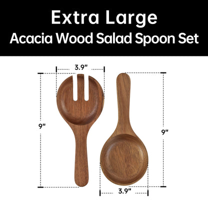 Extra Large Glass Salad Bowl Set with Base
