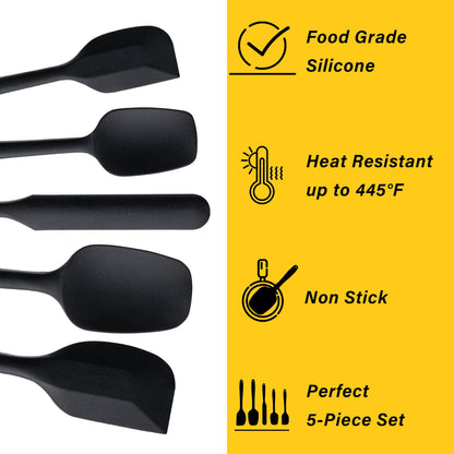 5-Piece Silicone Spatula Cooking Utensil Set