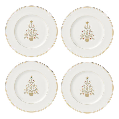Gold Accent Plates Set of 4