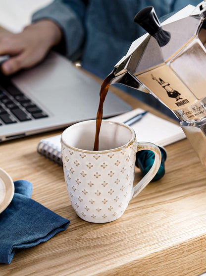 Ceramic Coffee Mug Set of 4 with Handles