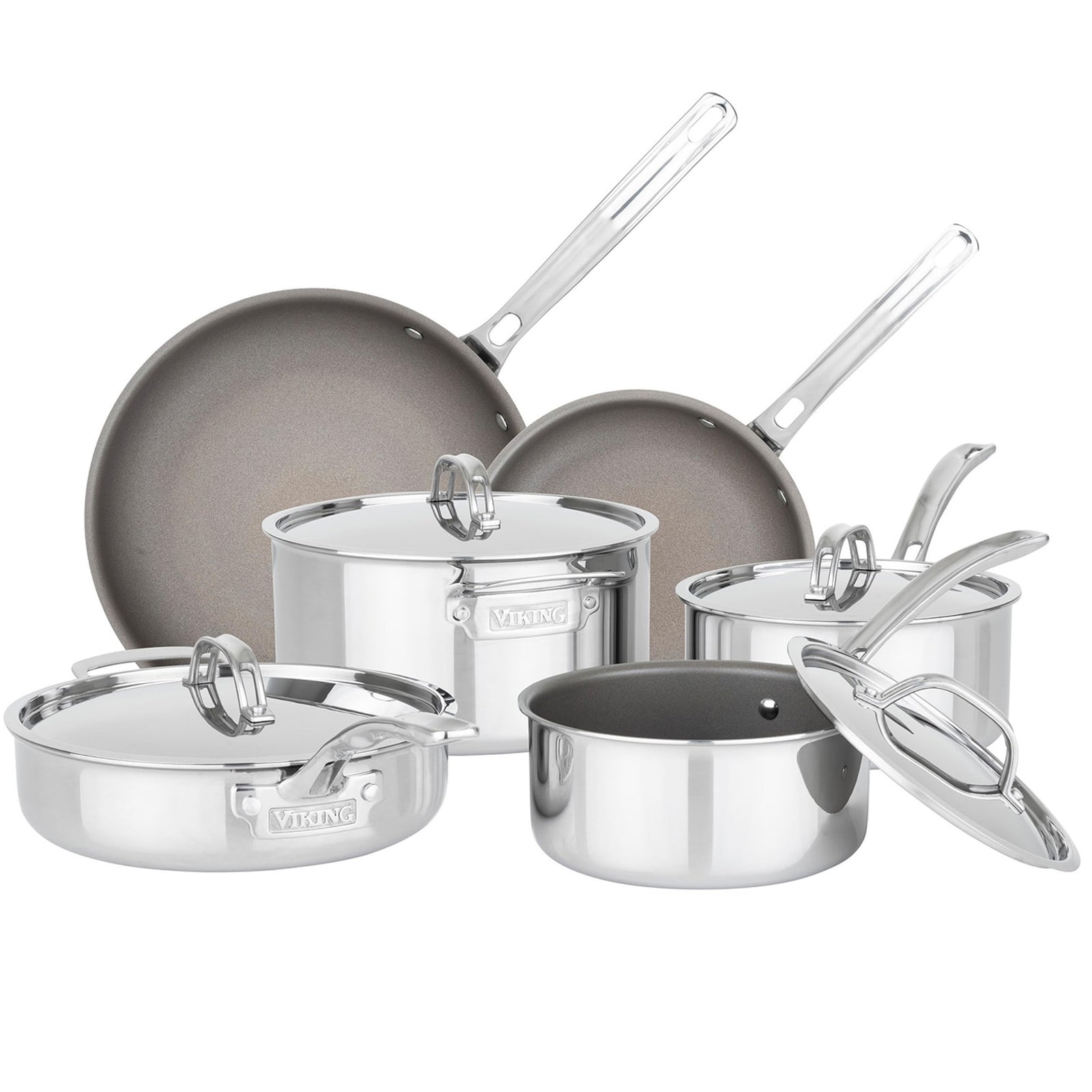 10-Piece Non Stick Cookware Set with Lids