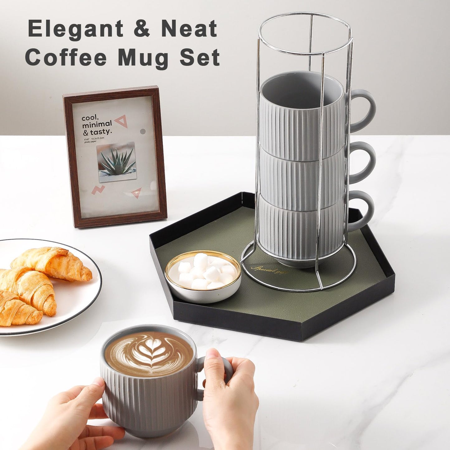 Hasense Coffee Mug Set of 4