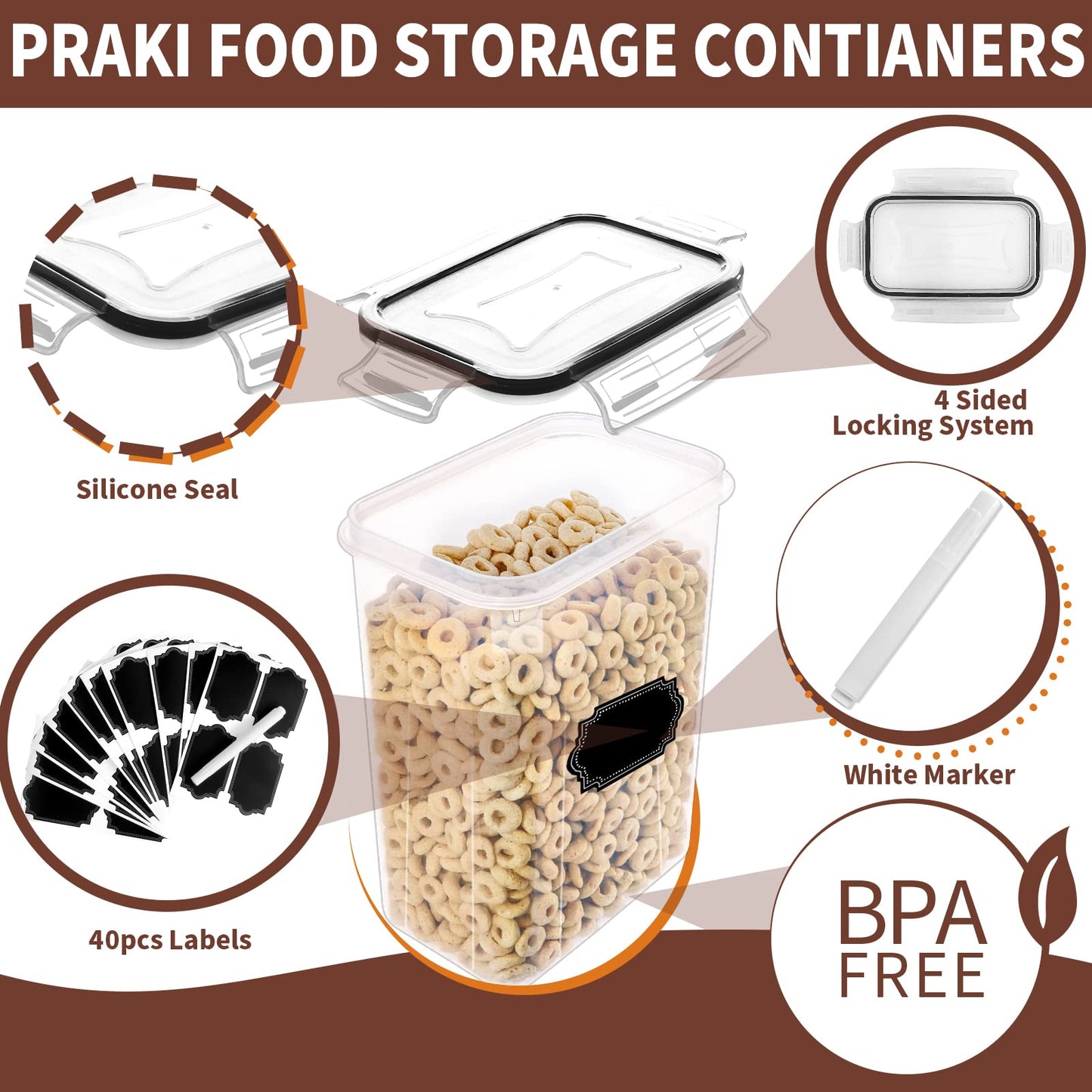 Airtight Food Storage Containers Set with Lids
