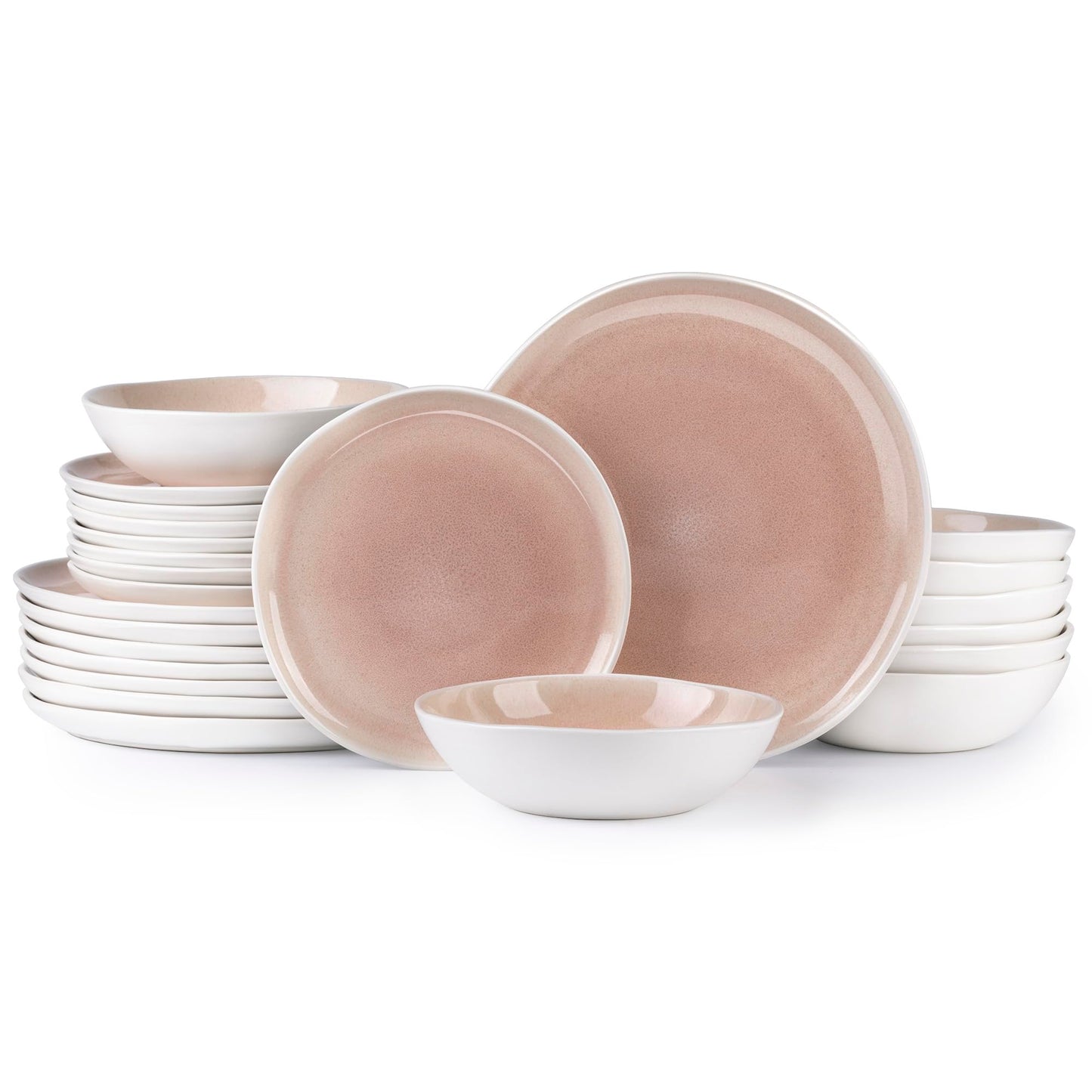 Reactive Glaze Ceramic Dinnerware Set for 4