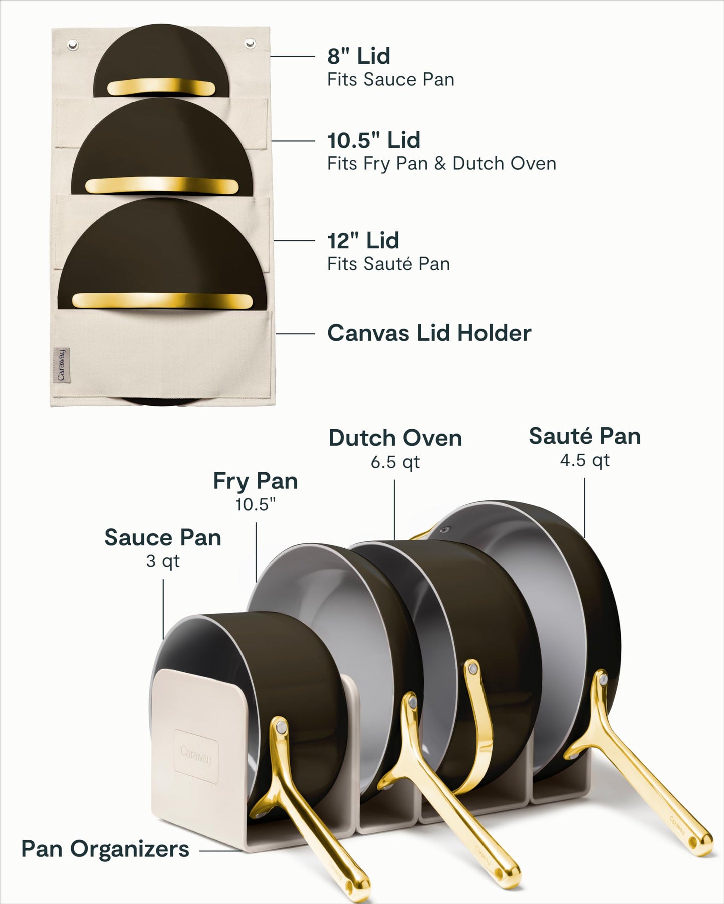 Ceramic Nonstick Cookware Set with Lids