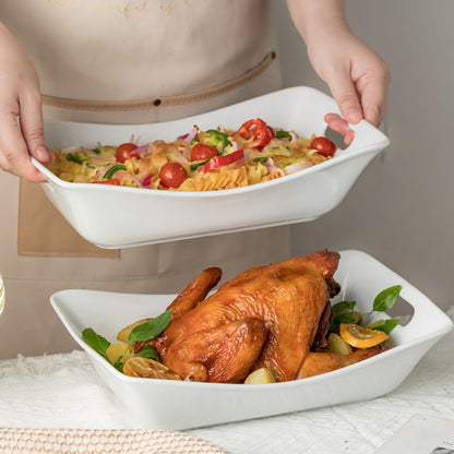2-Tier Ceramic Chip and Dip Serving Set